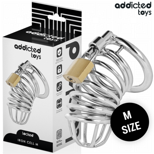 Gaiola de castidade metálica Addicted Toys Locked Iron Cell