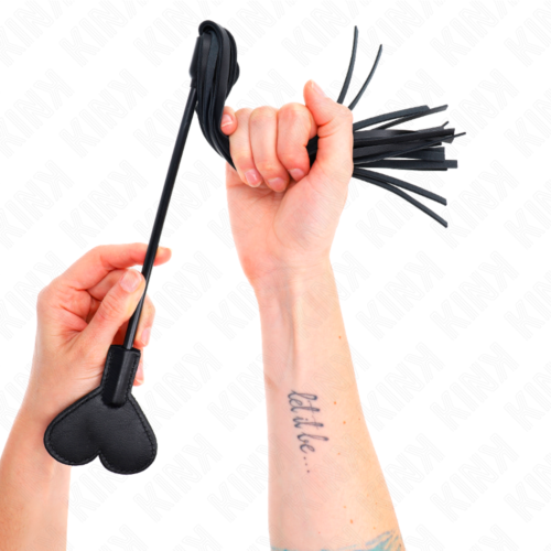 Chicote BDSM KINK 35 cm com Paleta Coração