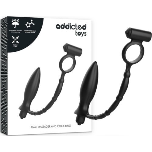 Plug Anal ADDICTED TOYS com Anel Vibrador e Estimulação Intensa