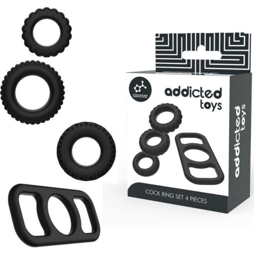 Anéis para Pénis Addicted Toys - Set de 4 Tamanhos