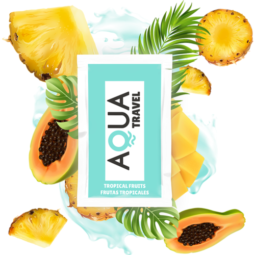 Lubricante Aqua Travel 6 ml Sabor Frutas Tropicais