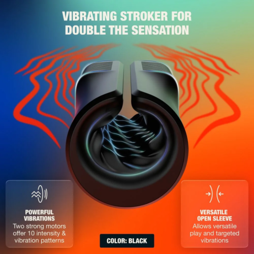 Masturbador ARCWAVE ZING vibratório preto com motor duplo