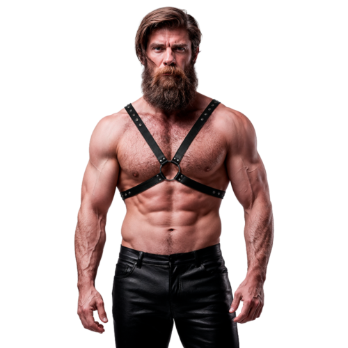 Arnês em Pele Ecológica Homem Fetish Submissive Attitude - Ajustável e Sexy