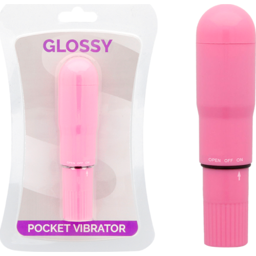 Vibrador GLOSSY Pocket Rosa Intenso com Vibrações Eficazes