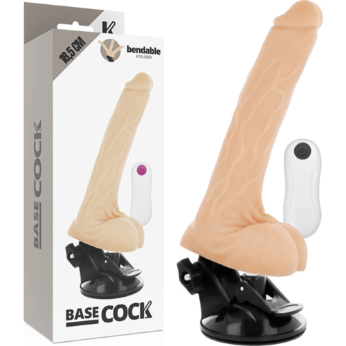 Vibrador Realístico Basecock 18.5 cm com Controle Remoto
