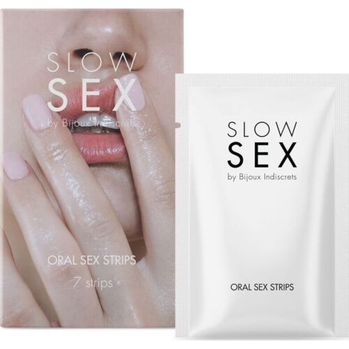 Tiras Para Sexo Oral Bijoux Slow Sex com Efeito Frio