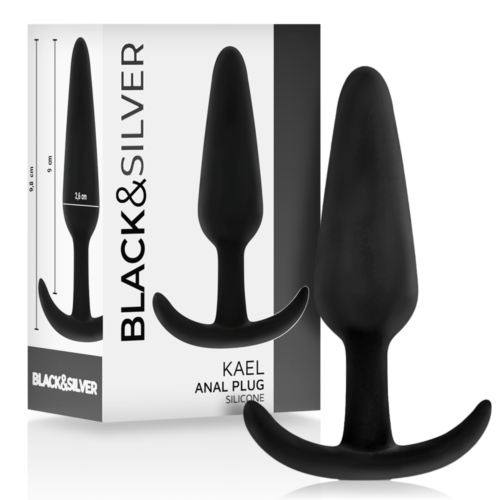 Plug Anal BLACK&SILVER KAEL com pega média