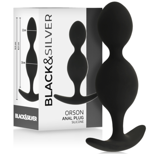 Bolas Anais Black&Silver Orson Plug 9 cm