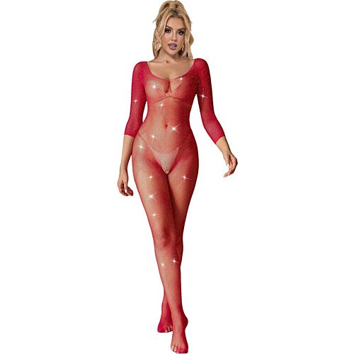 Bodystocking SUBBLIME com diamantes manga longa