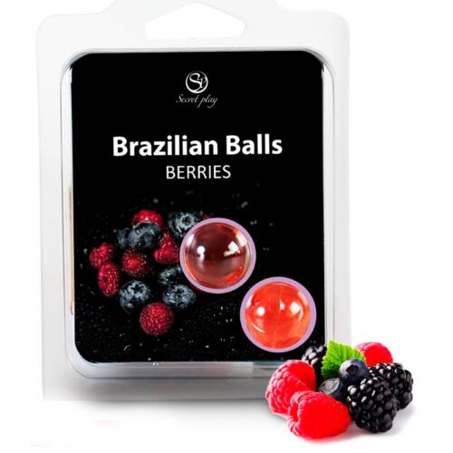 Bolas Brazilian Balls Secretplay com Lubrificante Frutas do Bosque