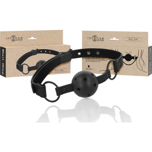 Mordaza INTENSE FETISH de couro vegano com ajuste ergonómico