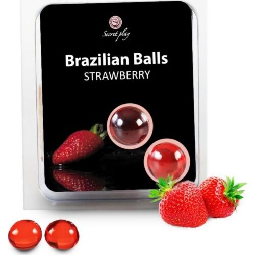 Bolas Brazilian Balls SECRETPLAY com Lubrificante Sabor FRESAS
