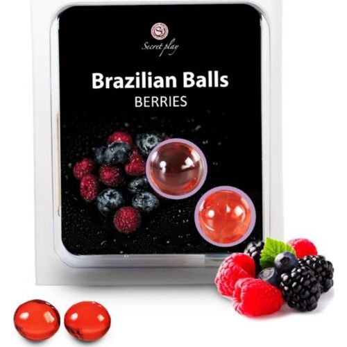 Bolas Brazilian Balls Secretplay com Lubrificante Frutas do Bosque