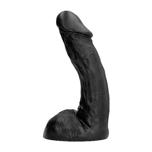 Dildo ALL BLACK 28 CM com design para o ponto G