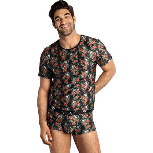 Camiseta ANAIS MEN Power com Estampado de Rosas e Caveiras