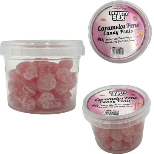 Caramelos divertidos Diablo Picante com forma de pénis e sabor a gin tonic