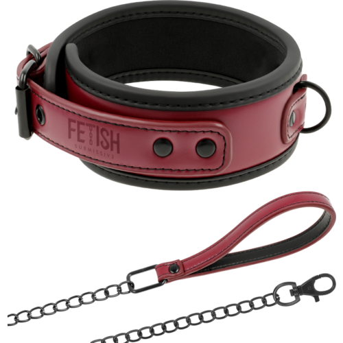 Collar de Bondage Fetish Submissive com Corrente
