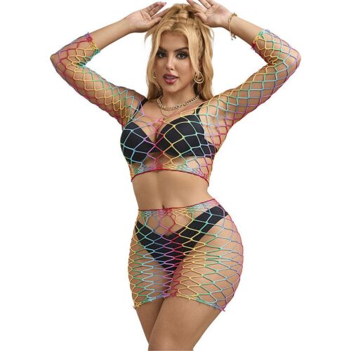Conjunto de Lingerie SUBBLIME Arco-Íris de Manga Longa