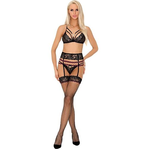 Conjunto com cinta-liga Livco Corsetti Snehana LC 90443
