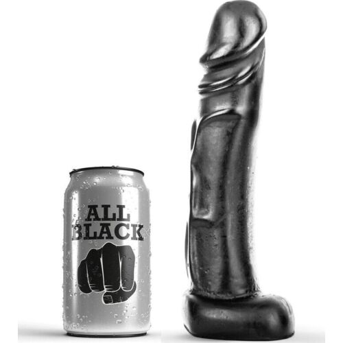 Dildo ALL BLACK 22 cm — formato realista e firme