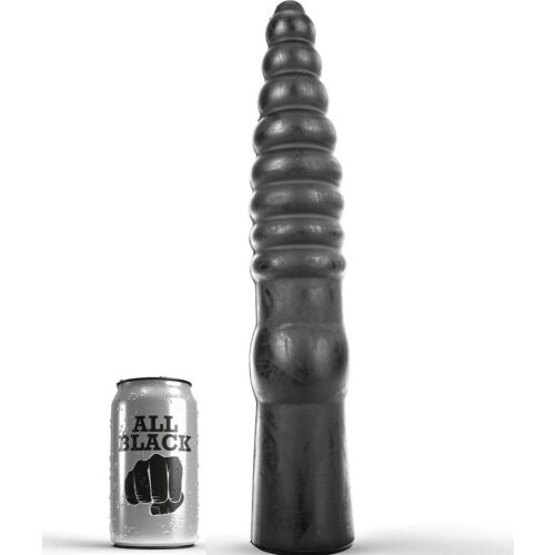 Consolador anal ALL BLACK — 33 cm de inserção