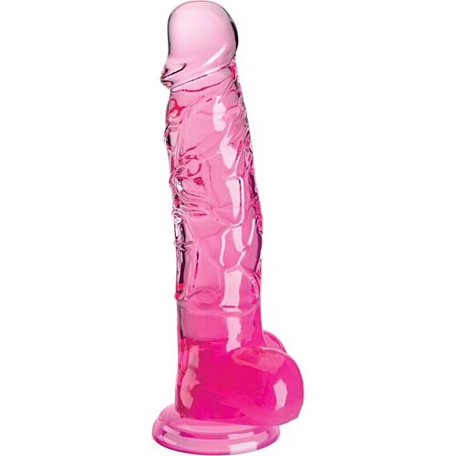 Pénis Realístico King Cock Clear 16.5 cm com Testículos