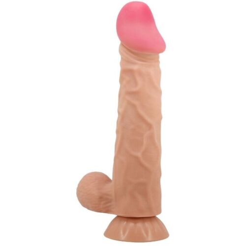 Dildo realista Pretty Love Sliding Skin com pele deslizante e ventosa de 24 cm