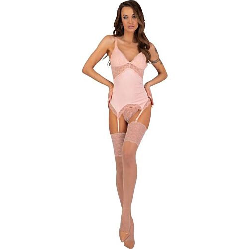 Conjunto de lencería sexy LIVCO CORSETTI Persinne Peach Set