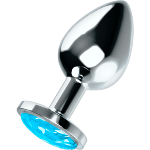 Plug Anal OHMAMA com Cristal Azul L - Prazer Elevado