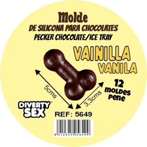Molde de Chocolate Diablo Picante com 12 Pénis