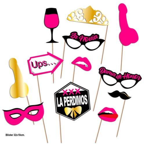 Photocall Festas Diablo Picante Modelo 2 - Set de 12 Unidades