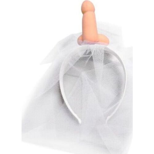 Diadema Véu de Noiva DIABLO PICANTE para Festa