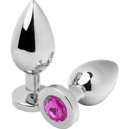 Plug Anal METAL HARD Diamond Rosa Pequeno 5,71cm