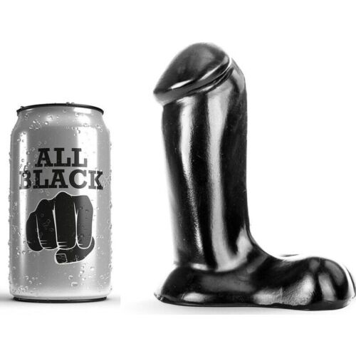 Dildo All Black 14 cm para iniciantes e conforto