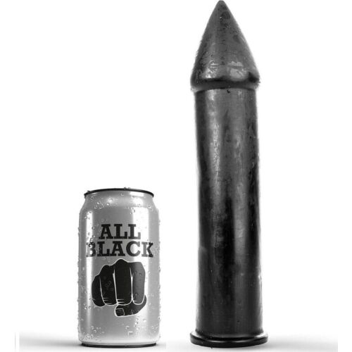 Dildo All Black 24 cm | Textura suave e hipoalergénica