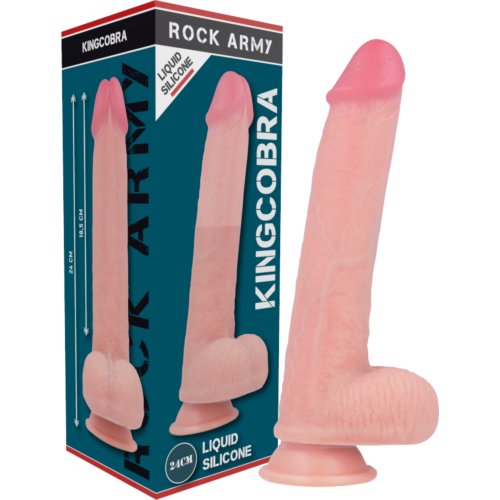 Dildo Rock Army Kingcobra 24 cm em Silicone Liquido