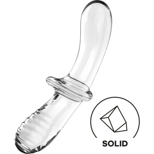 Dildo Satisfyer Double Crystal com Textura Dupla