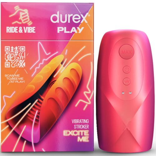 Masturbador DUREX Ride & Vibe com vibração e texturização