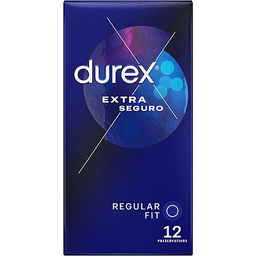 Preservativos Durex Extra Seguro com 12 Unidades e mais espessura