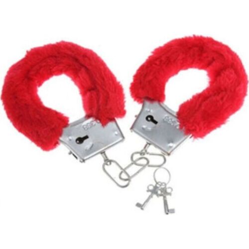 Esposas Diablo Picante Metal Forradas de Peluche