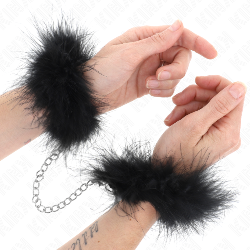 Algemas KINK WRIST RESTRAINT Mini com Plumas