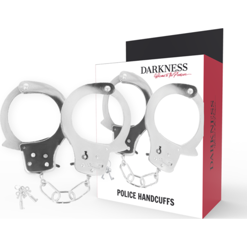 Esposas metal DARKNESS com chave e retém de segurança