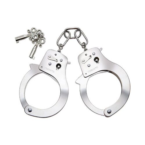 Algemas S Pleasures Metallic Cuffs com modo de segurança
