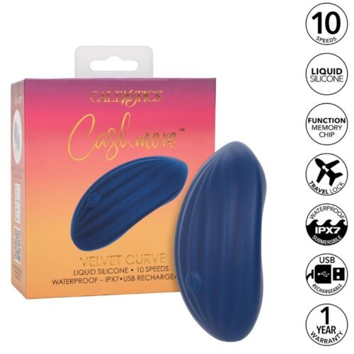 Vibrador CalExotics Cashmere Velvet Curve Azul