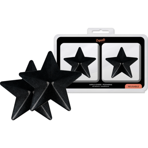 Cobre Pezones Coquette Chic Desire com Estrelas Negras