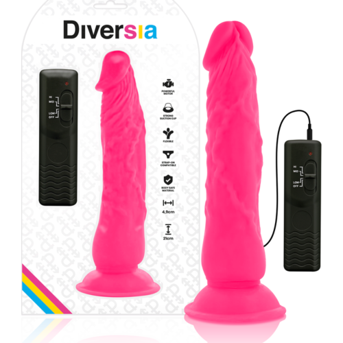 Dildo Realístico Diversia 21 cm com Vibração Contínua