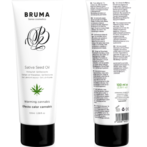 Gel Deslizante BRUMA 100 ML com Efeito Calor e Sabor Cannabis
