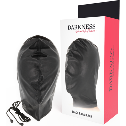 Gorro BDSM Darkness Subjugation com acesso à boca
