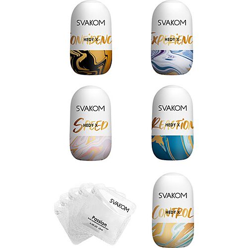 Huevitos masturbadores Hedy X-5 com texturas variadas