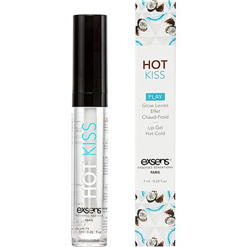 Brilho Labial Exsens Hot Kiss Coconut com Efeito Calor e Frio